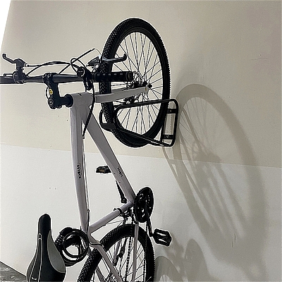 Bicycle inside a wall mount