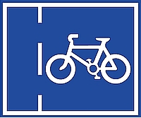 תמרור 224 - נתיב חד סטרי לתנועת אופניים