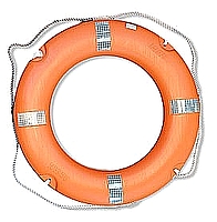 גלגל הצלה דגם לב ים פלסטיק קשיח קוטר 70 ס
